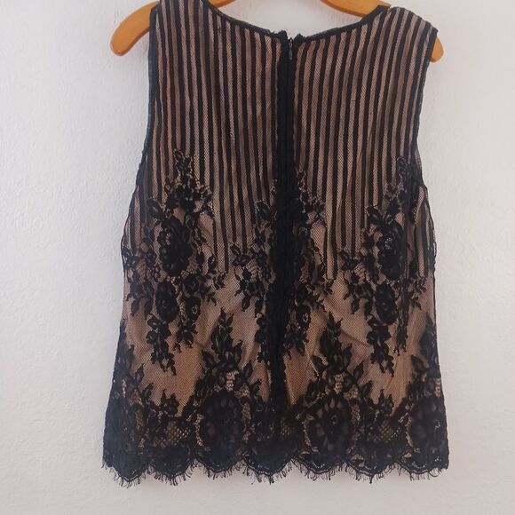 Max Studio black lace sleeveles top size XL - Picture 4 of 5